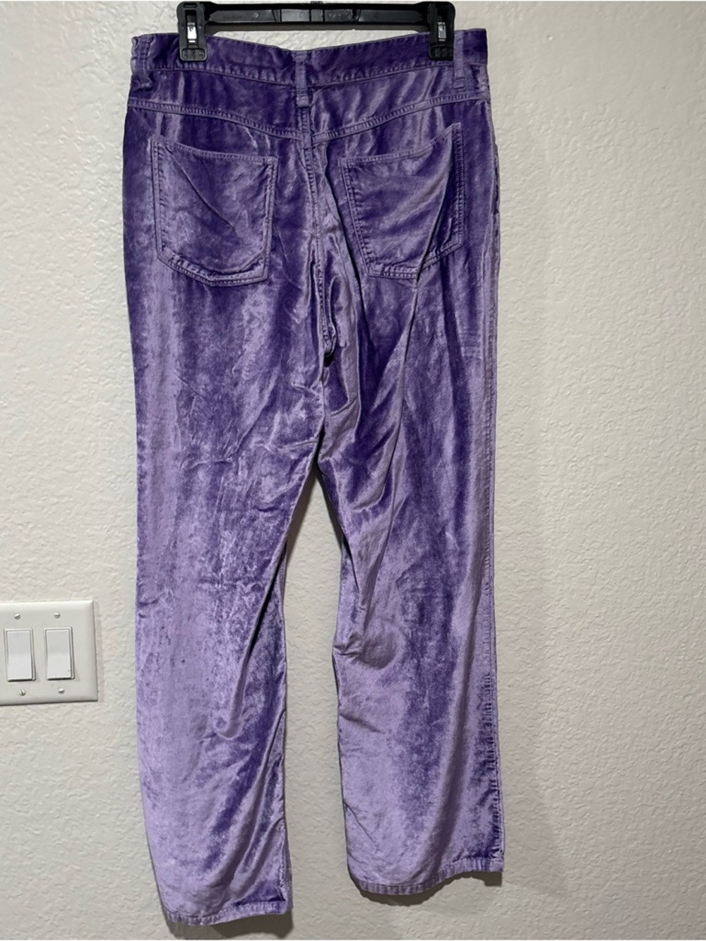 Rag & Bone Jacey Purple Velvet Straight Leg Pants Size 8 - Picture 5 of 8